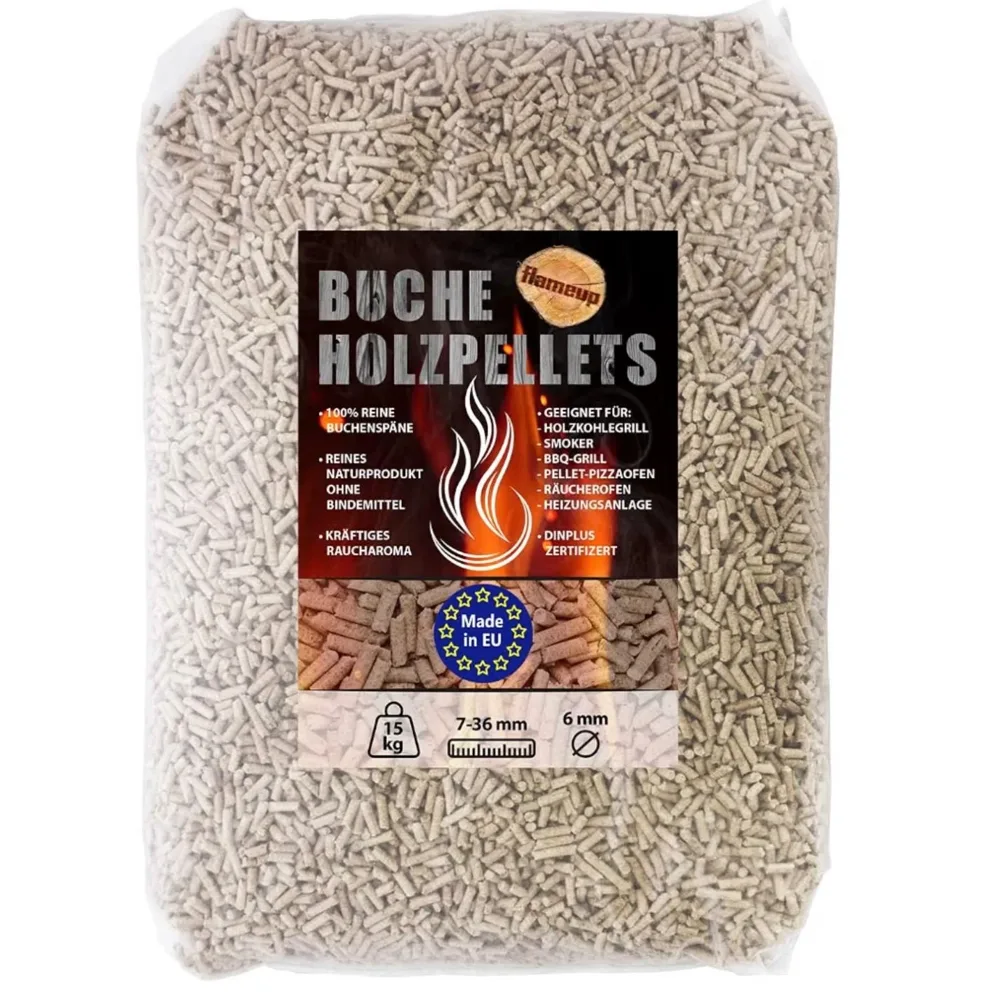 Sacco di pellet di faggio Flameup da 15 kg